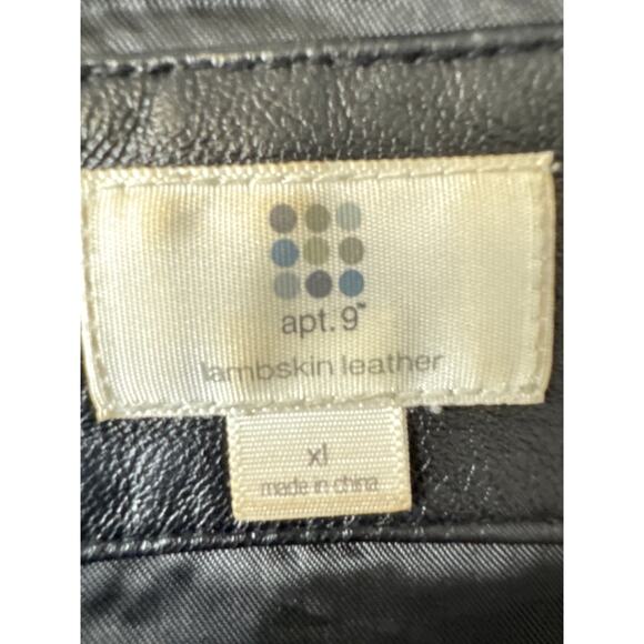 Apt. 9 Lambskin Leather Jacket Women’s XL Black Zip Front Soft Genuine Leather - Picture 3 of 7